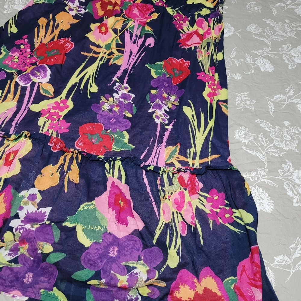 🎉HP🎉 American Eagle dress 14. Spaghetti strap light spring colorful floral. - Picture 7 of 8